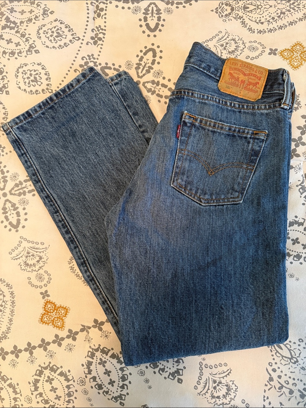 Levi's Blue Straight-Leg Women's Jeans 27x27